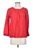 J.Crew 100% Linen Red 3/4 Sleeve Blouse Size 4 - photo 1