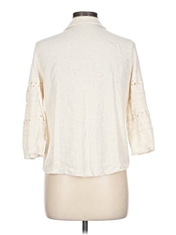 Unique Spectrum 3/4 Sleeve Button-Down Shirt (view 2)