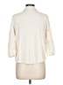 Unique Spectrum Ivory 3/4 Sleeve Button-Down Shirt Size L - photo 2
