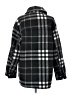 H&M 100% Polyester Plaid Black Coat Size S - photo 2