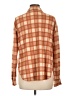 Cure Plaid Orange Long Sleeve Blouse Size L - photo 2