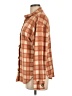 Cure Plaid Orange Long Sleeve Blouse Size L - photo 5
