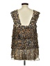 Tracy Reese 100% Silk Brown Sleeveless Silk Top Size L - photo 2