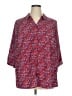 Catherines Floral Red 3/4 Sleeve Blouse Size 0X - photo 1