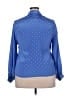 Unbranded Polka Dots Solid Blue Long Sleeve Blouse Size XXL (estimated) - photo 2