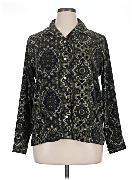 Caribbean Joe Long Sleeve Blouse