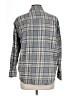 Old Navy 100% Cotton Plaid Gray Long Sleeve Button-Down Shirt Size L - photo 2