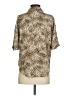 Amuse Society Animal Print Tan 3/4 Sleeve Button-Down Shirt Size S - photo 2