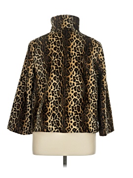 Haut Femme Col Froid Jaclyn Smith Imprimé Serpent Bleu Taille 3X Plus - Neuf Avec étiquettes