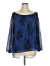 Torrid Blue 3/4 Sleeve Blouse Size 1X Plus (1) - photo 1