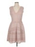 BCBGMAXAZRIA Tan Burgundy Cocktail Dress Size M - photo 1