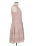 BCBGMAXAZRIA Tan Burgundy Cocktail Dress Size M - photo 4