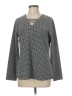 EMALINE Houndstooth Gray Long Sleeve Top Size M - photo 1
