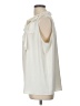 Ann Taylor 100% Polyester Ivory Sleeveless Blouse Size L - photo 5