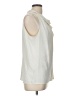 Ann Taylor 100% Polyester Ivory Sleeveless Blouse Size L - photo 4
