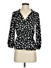 J.Crew 100% Polyester Polka Dots Black 3/4 Sleeve Blouse Size 00 - photo 1