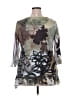 Bleu 100% Polyester Black 3/4 Sleeve Blouse Size 2X - photo 2