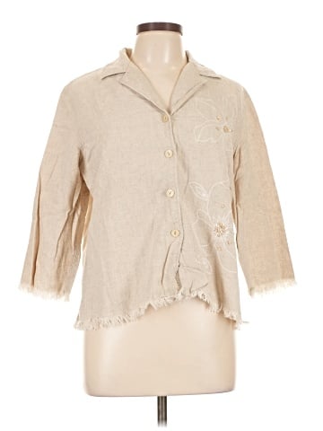 Requirements 3/4 Sleeve Button-Down Shirt (view 1)
