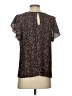 Willow & Root Brown Black Short Sleeve Blouse Size S - photo 2