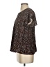 Willow & Root Brown Black Short Sleeve Blouse Size S - photo 5