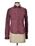 Express 100% Lyocell Burgundy Long Sleeve Button-Down Shirt Size XS - photo 1