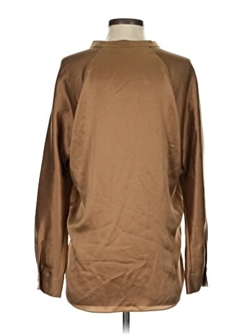 Vince. Long Sleeve Silk Top (view 2)