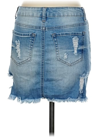 Wax Jean Denim Skirt (view 2)