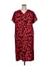 Unbranded Animal Print Red Casual Dress Size XXL - photo 2