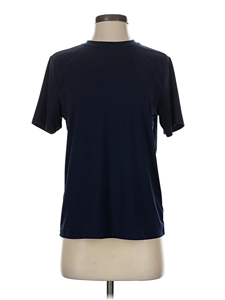 Pre-owned Fabletics Short Sleeve Turtleneck In Blue