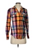 French Connection Plaid Orange Long Sleeve Button-Down Shirt Size 0 - photo 1