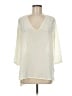 H&M 100% Polyester Ivory 3/4 Sleeve T-Shirt Size 6 - photo 1
