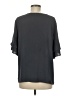 Ann Taylor LOFT 100% Polyester Gray Short Sleeve Blouse Size M - photo 2