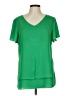 Frank Lyman Design 100% Polyester Green Short Sleeve Blouse Size 10 - photo 1
