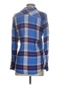 Gap 100% Rayon Plaid Blue Long Sleeve Button-Down Shirt Size S - photo 2