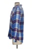 Gap 100% Rayon Plaid Blue Long Sleeve Button-Down Shirt Size S - photo 5