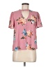 Sweet Wanderer Floral Pink Short Sleeve Blouse Size M - photo 1