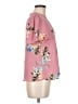 Sweet Wanderer Floral Pink Short Sleeve Blouse Size M - photo 4