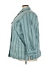 Liz & Me Stripes Teal Long Sleeve Blouse Size 3X - photo 5
