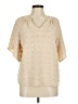 Unbranded 100% Polyester Ivory Short Sleeve Blouse Size M - photo 1
