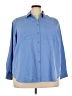 Lands' End 100% Polyester Blue 3/4 Sleeve Blouse Size 26 - photo 1