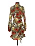 PrettyLittleThing 100% Polyester Print Green Cocktail Dress Size 2 - photo 1