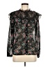 Walter Baker Floral Black Long Sleeve Blouse Size M - photo 1
