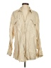 Zara Tan 3/4 Sleeve Button-Down Shirt Size S - photo 1