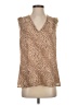 Banana Republic 100% Polyester Animal Print Tan Sleeveless Blouse Size S - photo 1