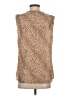 Banana Republic 100% Polyester Animal Print Tan Sleeveless Blouse Size S - photo 2