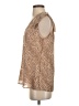 Banana Republic 100% Polyester Animal Print Tan Sleeveless Blouse Size S - photo 5