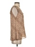 Banana Republic 100% Polyester Animal Print Tan Sleeveless Blouse Size S - photo 4