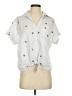 Madewell 100% Cotton Silver Short Sleeve Button-Down Shirt Size XS - photo 1