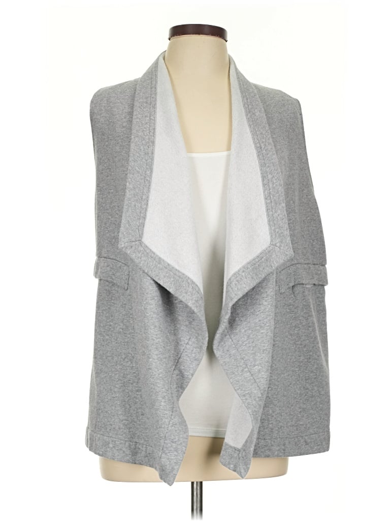 Pre-owned Fabletics Cardigan Sweater In Gray