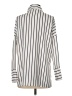 Studio 1886 100% Polyester Stripes Silver Long Sleeve Blouse Size S - photo 2